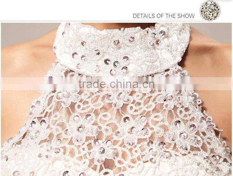 Sexy white shiny rhinestones beaded long train wedding dresses
