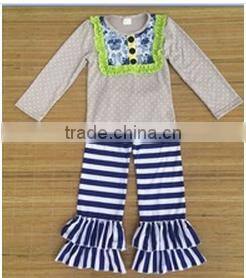 Boya new arrive autumn and winter New kids clothes girl baby long sleeve cotton flower casual suits baby clothing wholesale