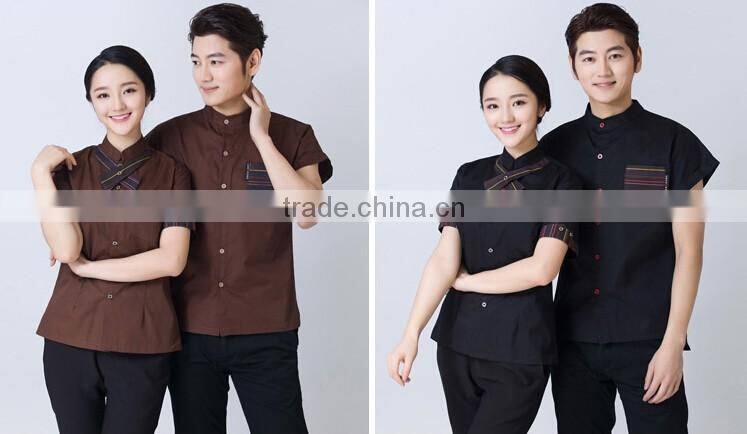 custom good price chantilly and nice design coffee stores catering uniforms for boys and girls wholesale