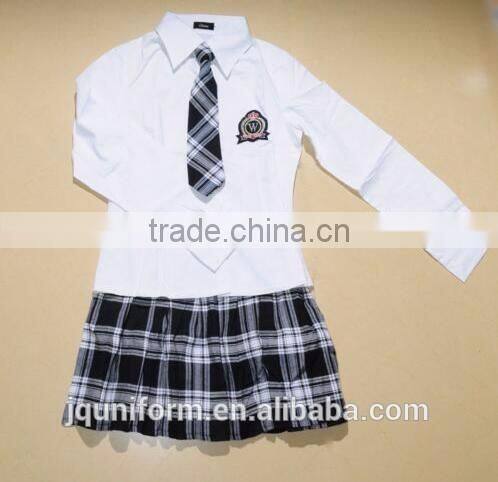 Juqian 2016 Junior and senior girls high school uniforms suit vest shirt sports uniforms