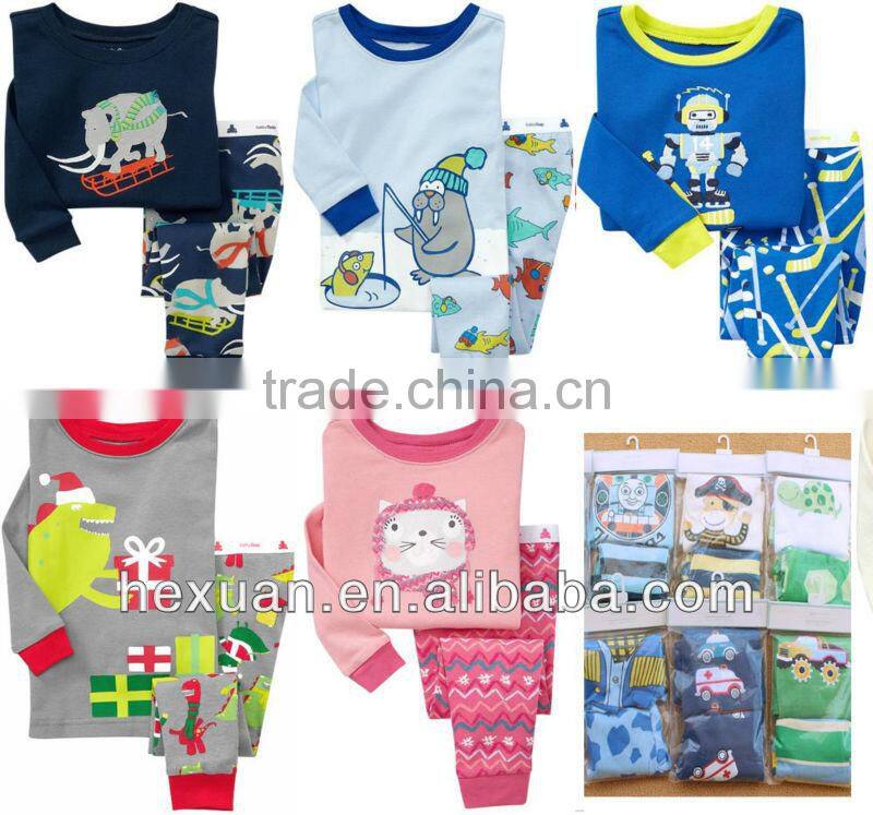 2015 new designs cotton baby Pajamas suits set underwear