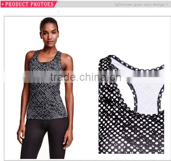 OEM Nylon Lycra Ladies Tops Images Women Fitness Workout Tank Tops