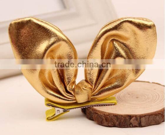 shining fabric cute rabbit kids hair clips