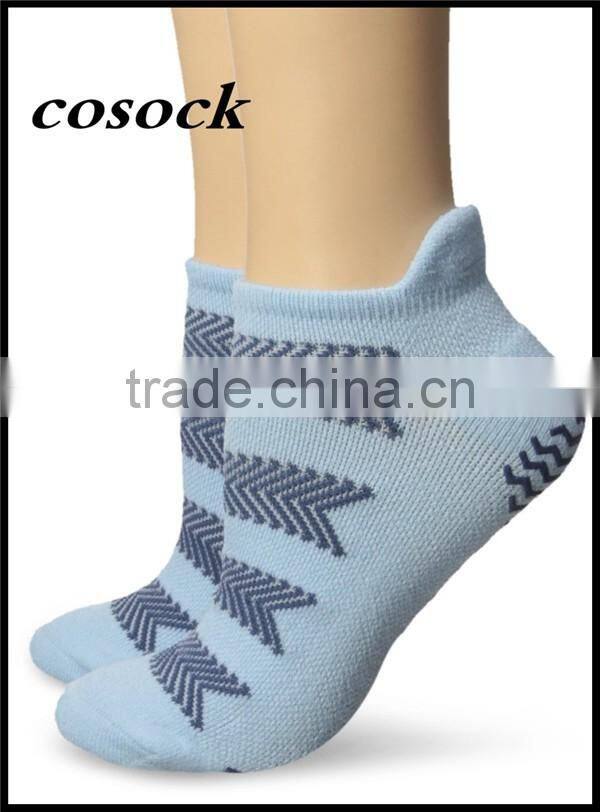 Hollow jacqaurd unisex anti-slip studio no show ankle support yoga pilates socks