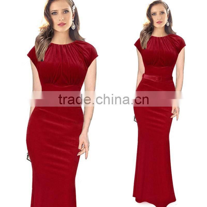 Fashion Elegant Dresses Women Long Sleeveless Party Evening Gown Dress 2016