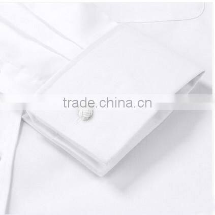 2017 Gentlemen style french cuff open-neck men dress shirt