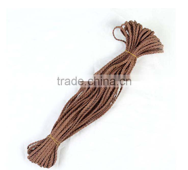 Manufacturers selling wholesale DIY accessories Korea velvet three shares braided imitation leather rope / collar / item rope