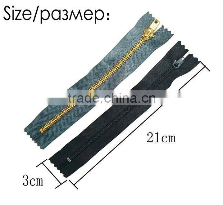 D&D Short Metal Zipper For Garment Accessories