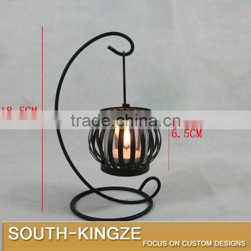 18.5cm Tall Mini Pumpkin Shape Iron Metal Lamp Stack