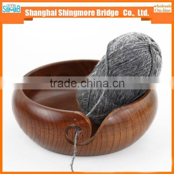china factory direct wholesale yarn bowl hand knitting wooden yarn bowl wooden