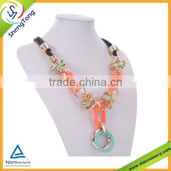 Customized Necklace Your Design is Welcomed Colored Plastic Chain Link Necklace