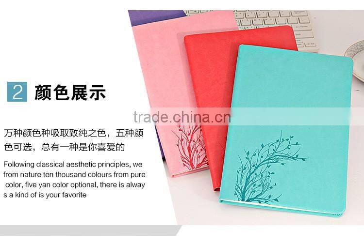 wholesale A6 PU cover custom printing logo office business notebook