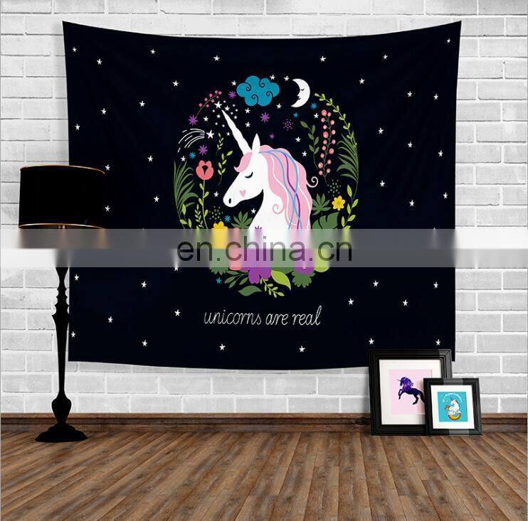 Customized Hot Sale Unicorn Theme Cloth Photography Backdrop Wedding Party Decoration New Born Baby Photo Background