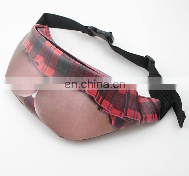 Factory Wholesale Fashion Hot Sale Pack Novelty Funny Hairy Beer Belly Waist Bumbag Dad Bag