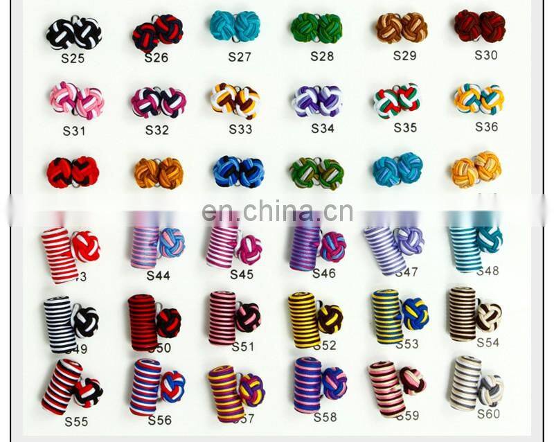Handmade mens silk knot cufflinks for men