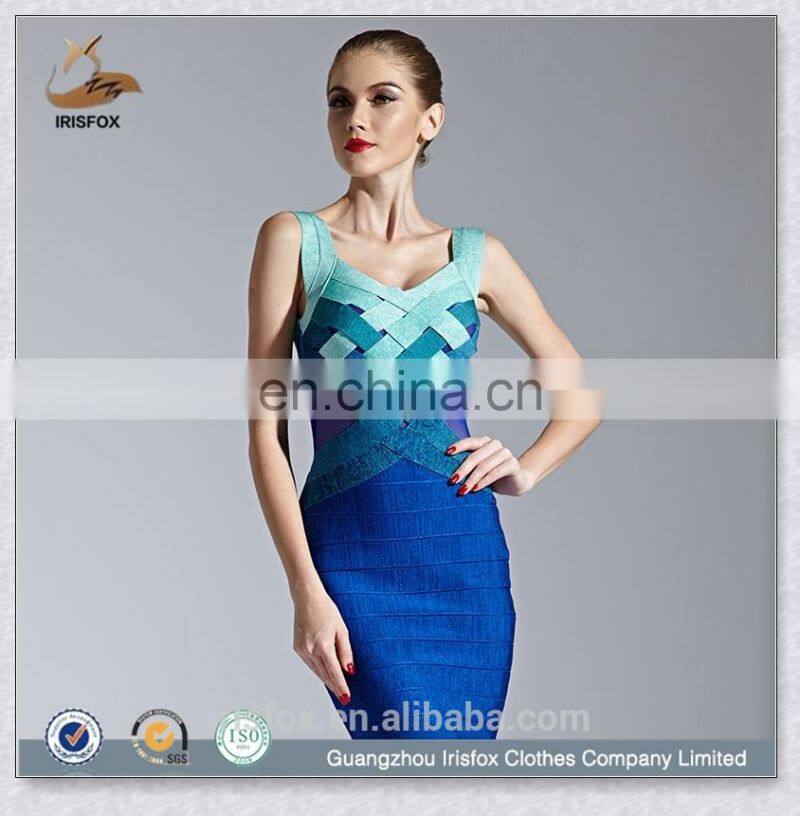 2016 Ombre Dress Sexy Prom Dress For Girls Tight Bandage Dresses