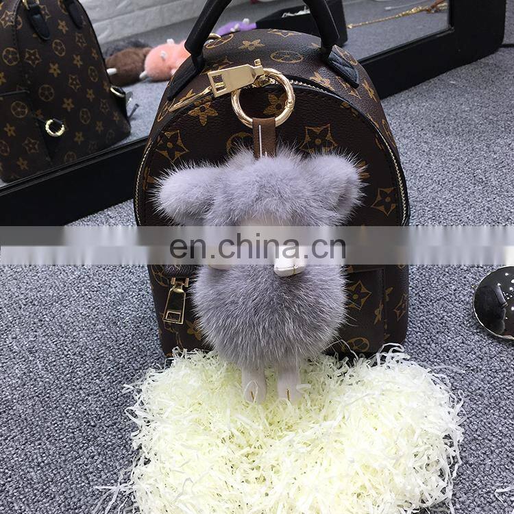 2016 Luxury Fur Accessory Korea Soft Nice Genuine Mink Fur Sheep Keyring
