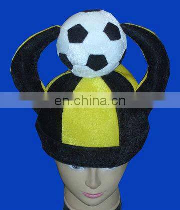 Wholesale world cup football hats with clap hand and min football