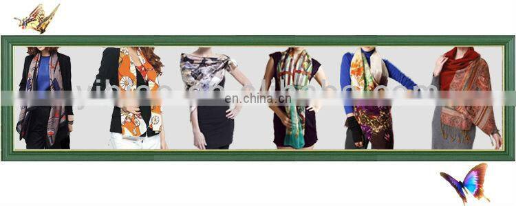 Ladies printed silk-like polyester scarf