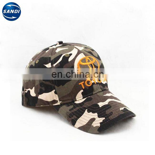 Promotional custom camouflage fabric army military cap