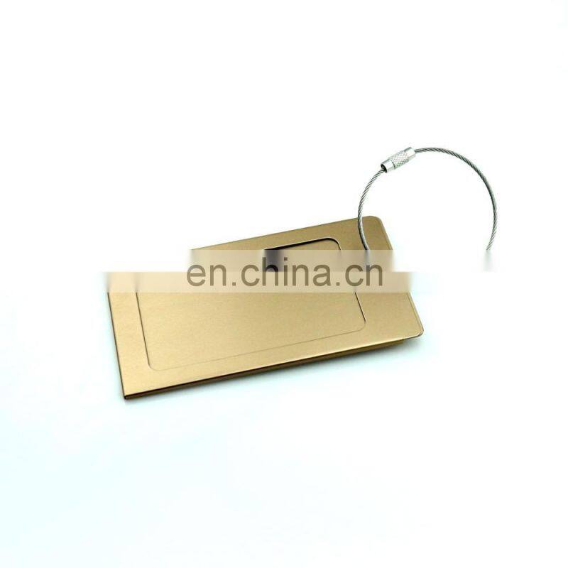 light metal travel luggage tag custom
