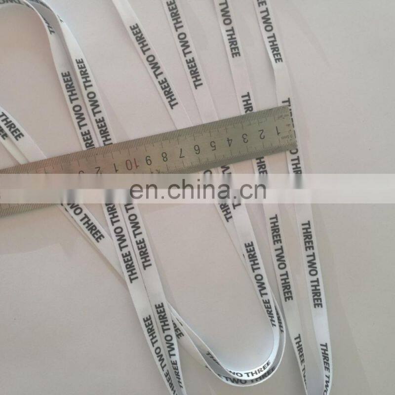 custom sublimation printing polyester flat shoelace fastener