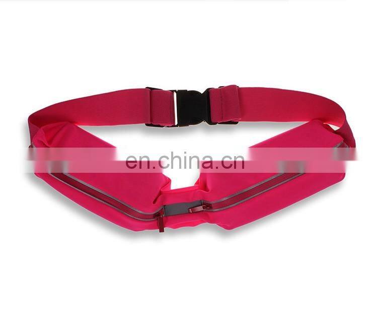 Outdoor Sweatproof Lycra Running Belt Waist Pack With Two Pockets