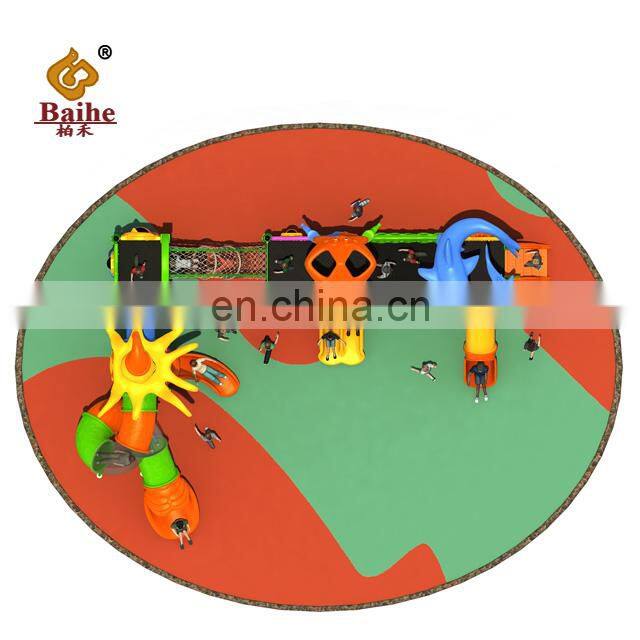 Plastic water used children outdoor long playground big slides for sale