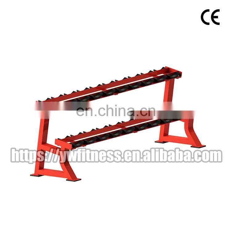 Factory direct sale commercial gym equipment YW-1602 dumbbell rack for sale