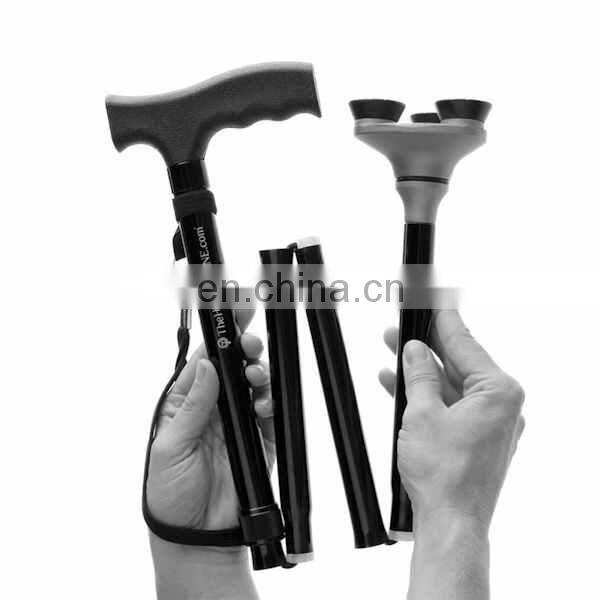 Aluminium elderly Folding outdoor walking stick and crutches