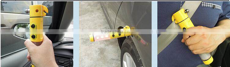 Factory Safety Signal Flashlight 4 in 1 Car Emergency Hammer