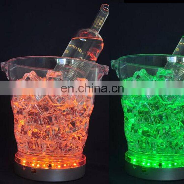 6 inch crystal 7 colors changed led light base with rechargeable battery