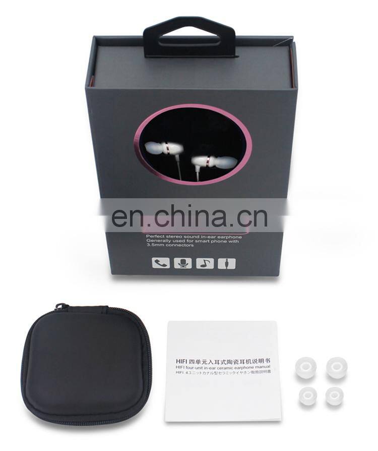 2021 ceramic good quality Headphone earphone in ear wired headset piezoelectric earbuds for Android phone