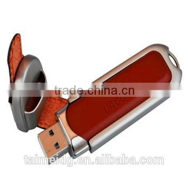 OEM logo promotional leather usb