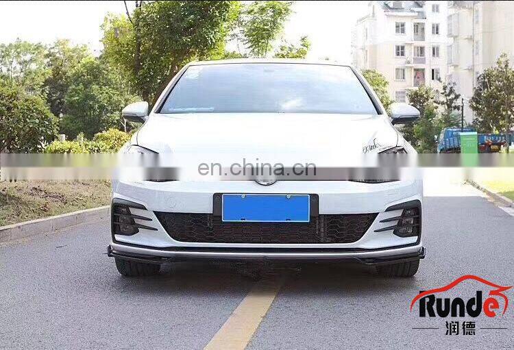 Runde Car Modification Accessories PP Material GTI Style Front Bumper Side Skirt Rear Lip For Volkswagen Golf 7.5 Body Kit
