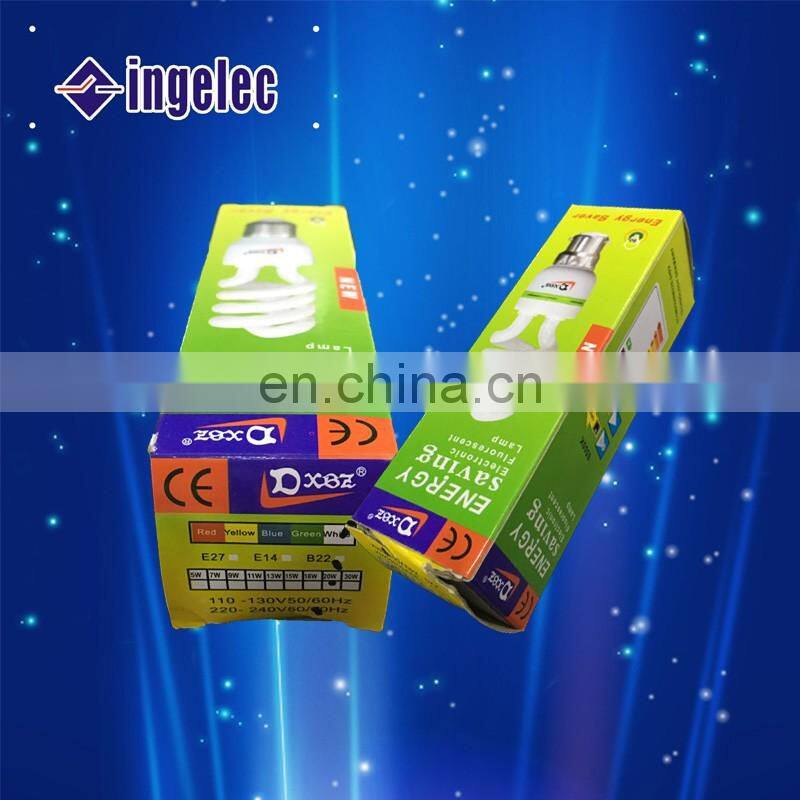 China Futian market CE approved full spiral 2U or spiral cfl Energy Saving Bulb Energy saving 2u bulb