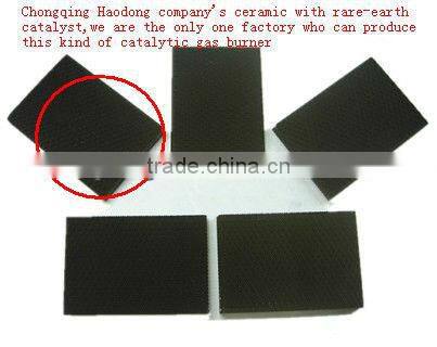 Infrared Rare earth catalyst coated ceramic honeycomb plate