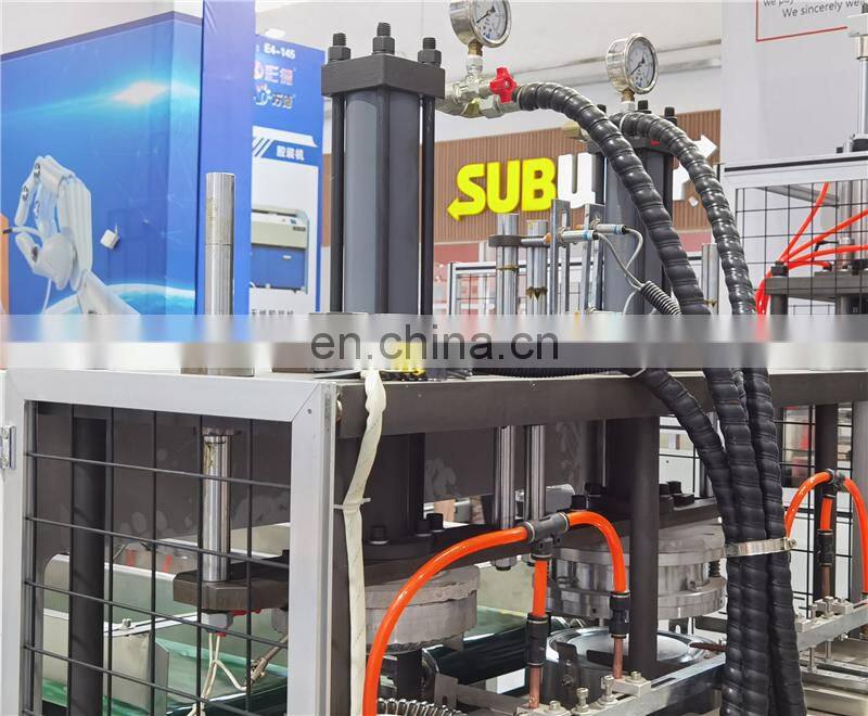 PP600H Semi Automatic double workplace PE-coated paper plate making machine, wedding decoration pasty tray forming machinery