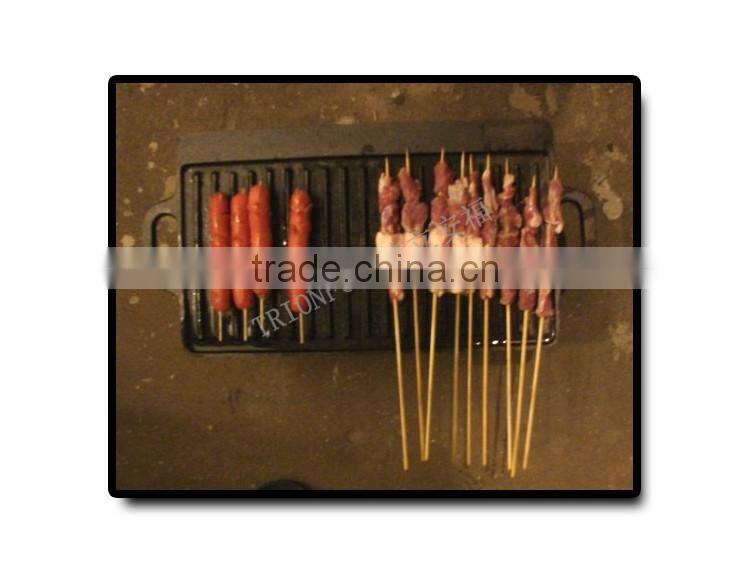 TRIONFO black non-stick pre-seasoned cast iron steak pan