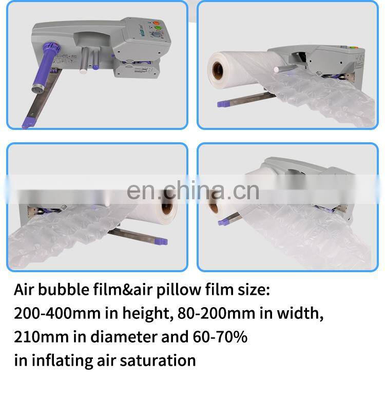 Top Quality 120W Air Plastic Inflatable Film Roll Bag Bubble Packing Cushion Making Machine Price With Air Pillow