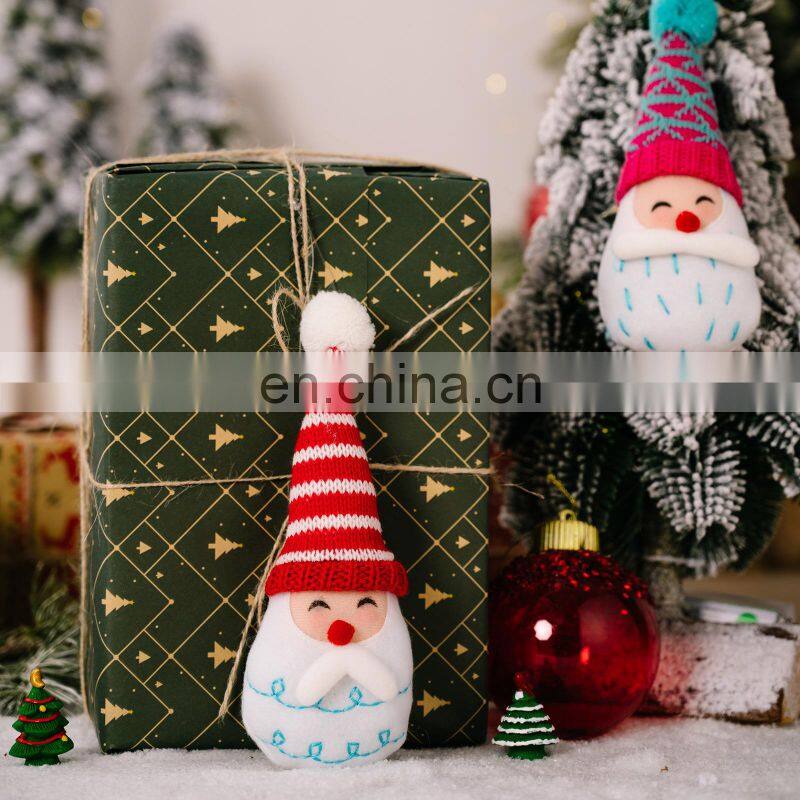 Christmas Tree Decoration Knitted Hat Faceless Forest Santa Doll Pendant Xmas Gift Navidad 2023 Christmas Decoration for Home