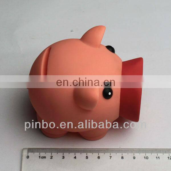 Cheap Unbreakable Wholesale Custom PVC Pig Shaped Money Saving Box Plastic Piggy Bank