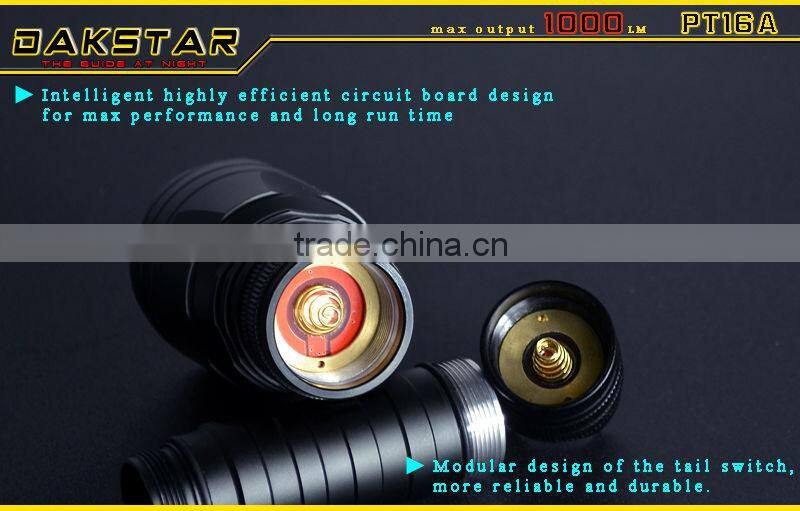 DAKSTAR PT16A CREE XML T6 18650 Aluminum Rechargeable Long Shot Deep Reflector 1000 Lumen Bike Light