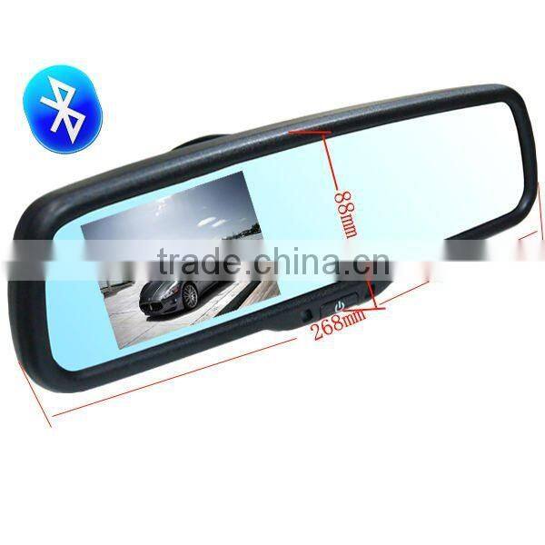 2014 best selling product car bluetooth rearview mirror with fm transmitter bluetooth interior mirror