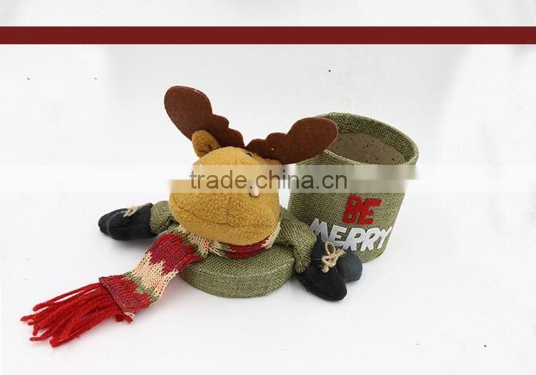 New Christmas Decorations Santa Claus Elk Dolls Paragraph Nuoqi Creative Holiday Gift Storage Candy Box