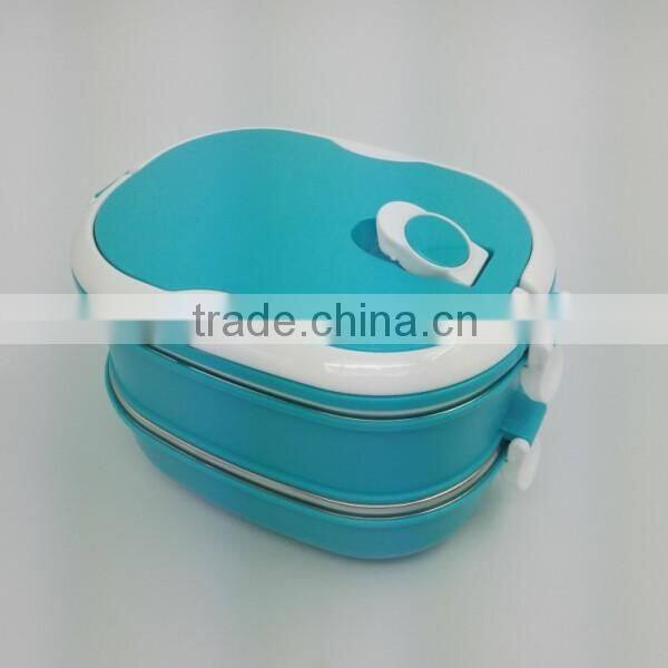 Lunch box with short lock, kids stainless steel food box, thermos portable lunch box