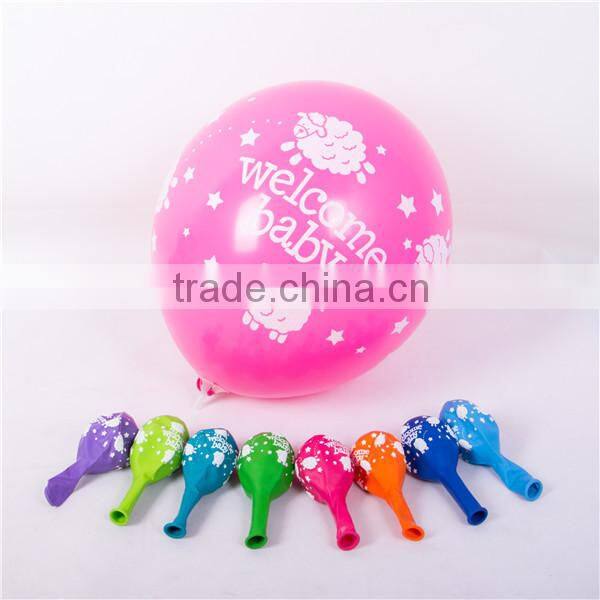 Best China quality EN71 approved 100% latex lamb and baby printed latex helium balloons
