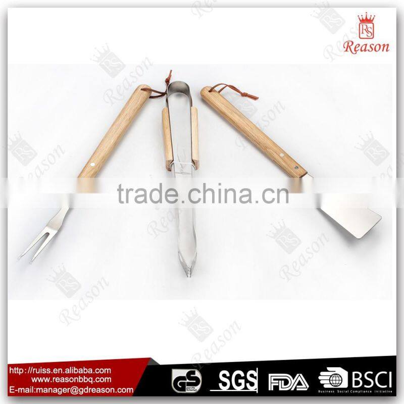 3PCS hardwood handle bbq utensil sets
