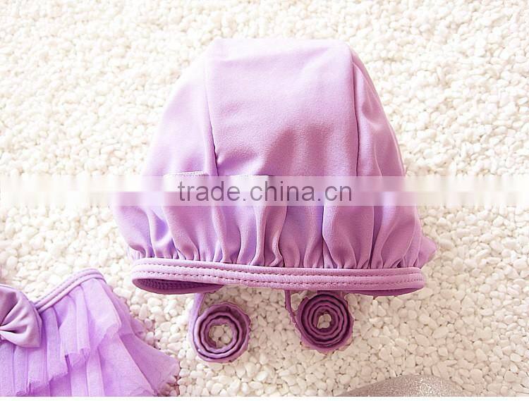 Korean Style kids swimwear cute flower bikini chiffon lace strap baby girls swimwear for 2-8 years