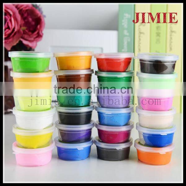24 different colores non-toxic children playing diy clay brick with color box